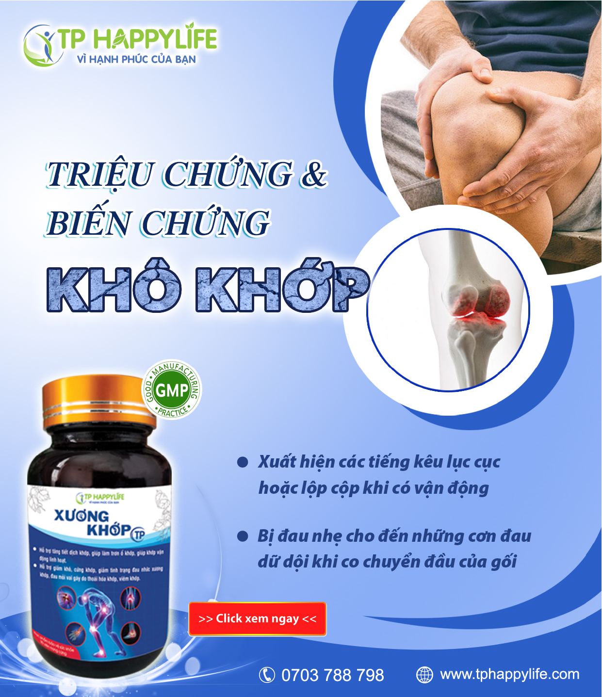 Triệu chứng và biến chứng khô khớp