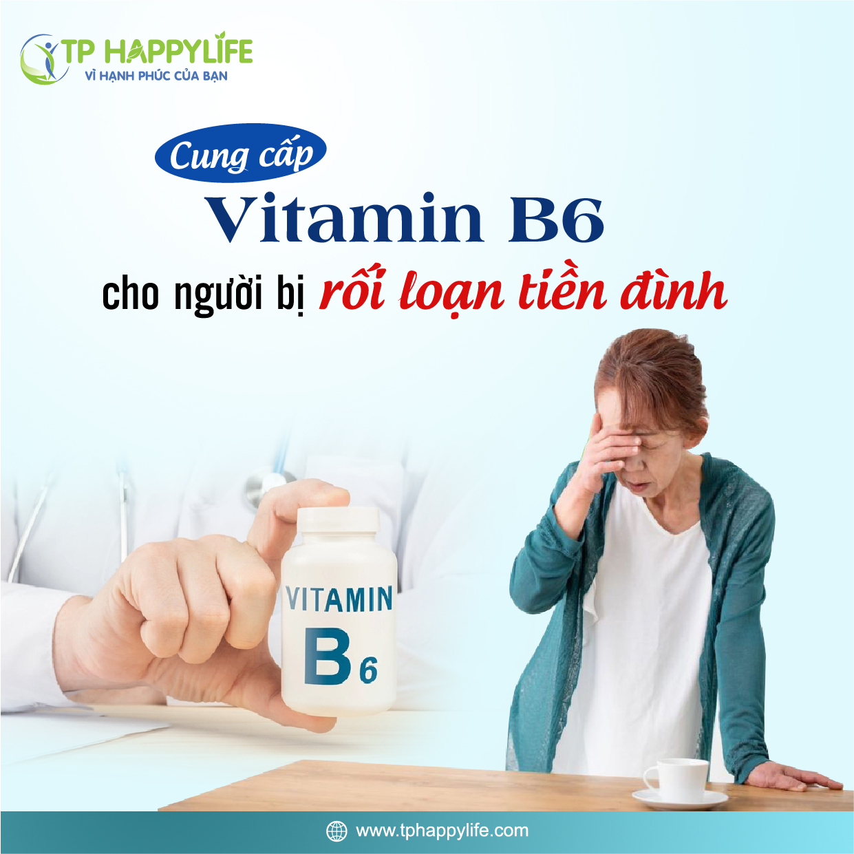 Cung cấp vitamin B6 cho người bị rối loạn tiền đình.