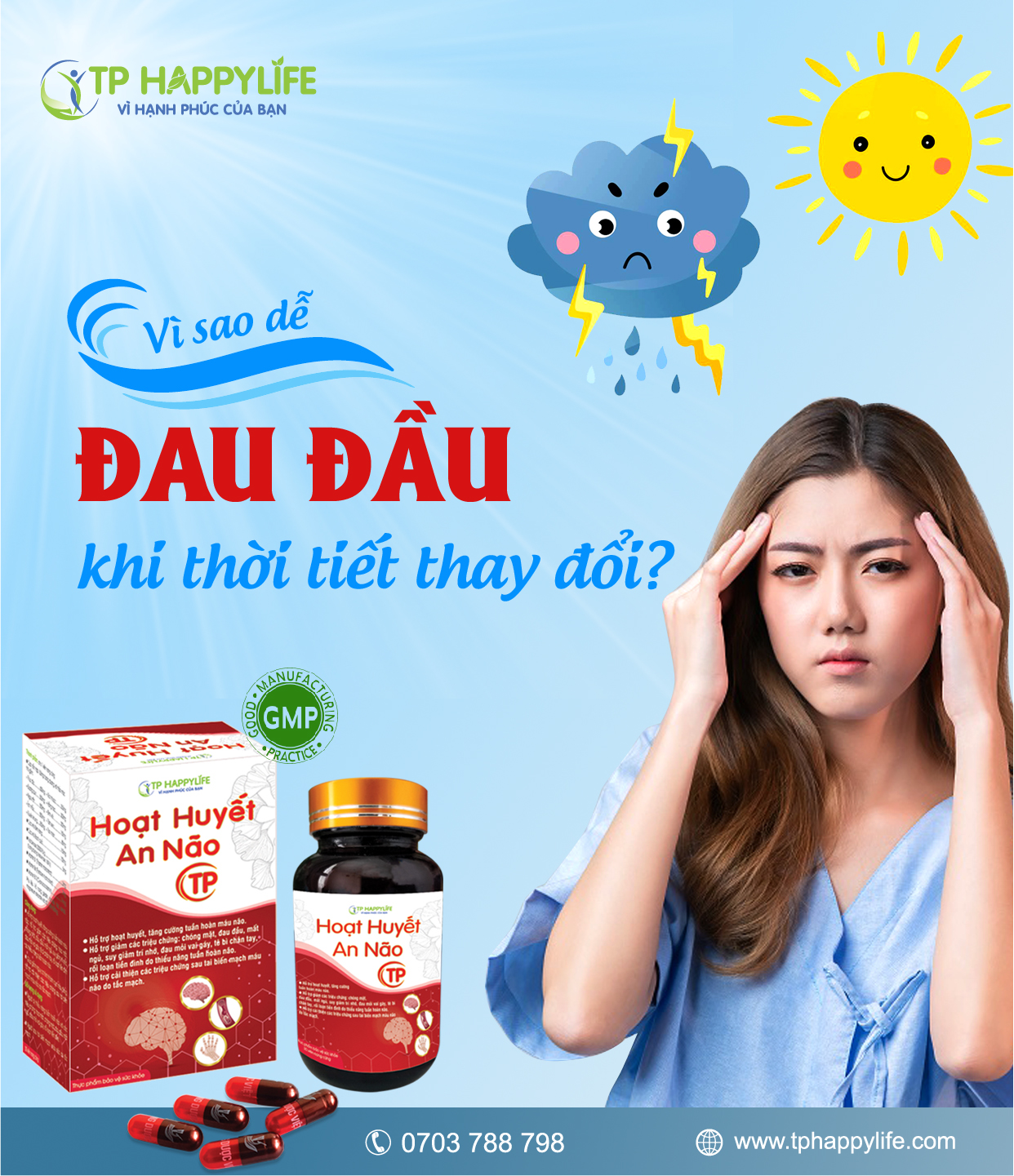 Vì sao dễ đau đầu khi  thời tiết thay đổi