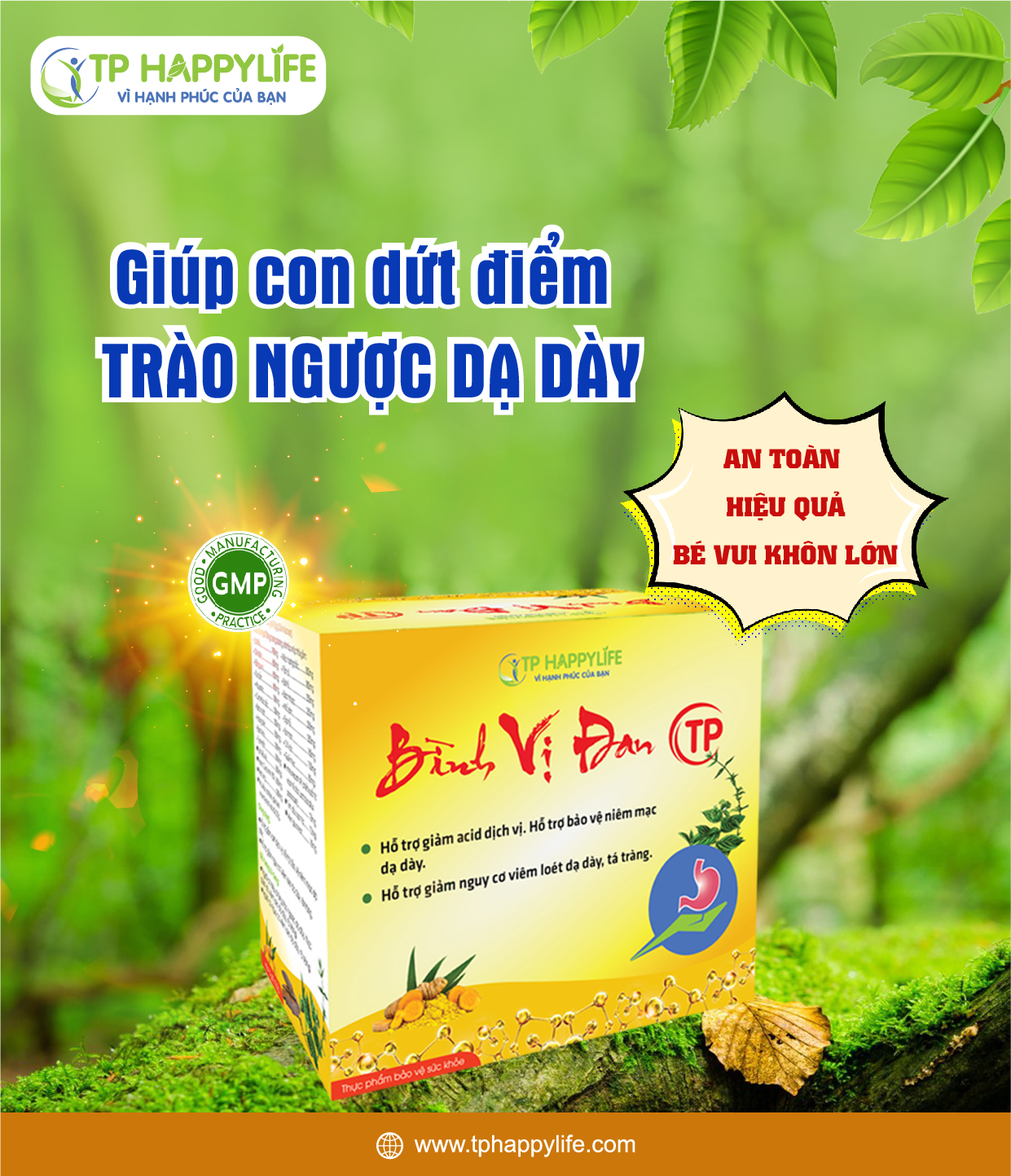 Giúp con dứt điểm trào ngược dạ dày