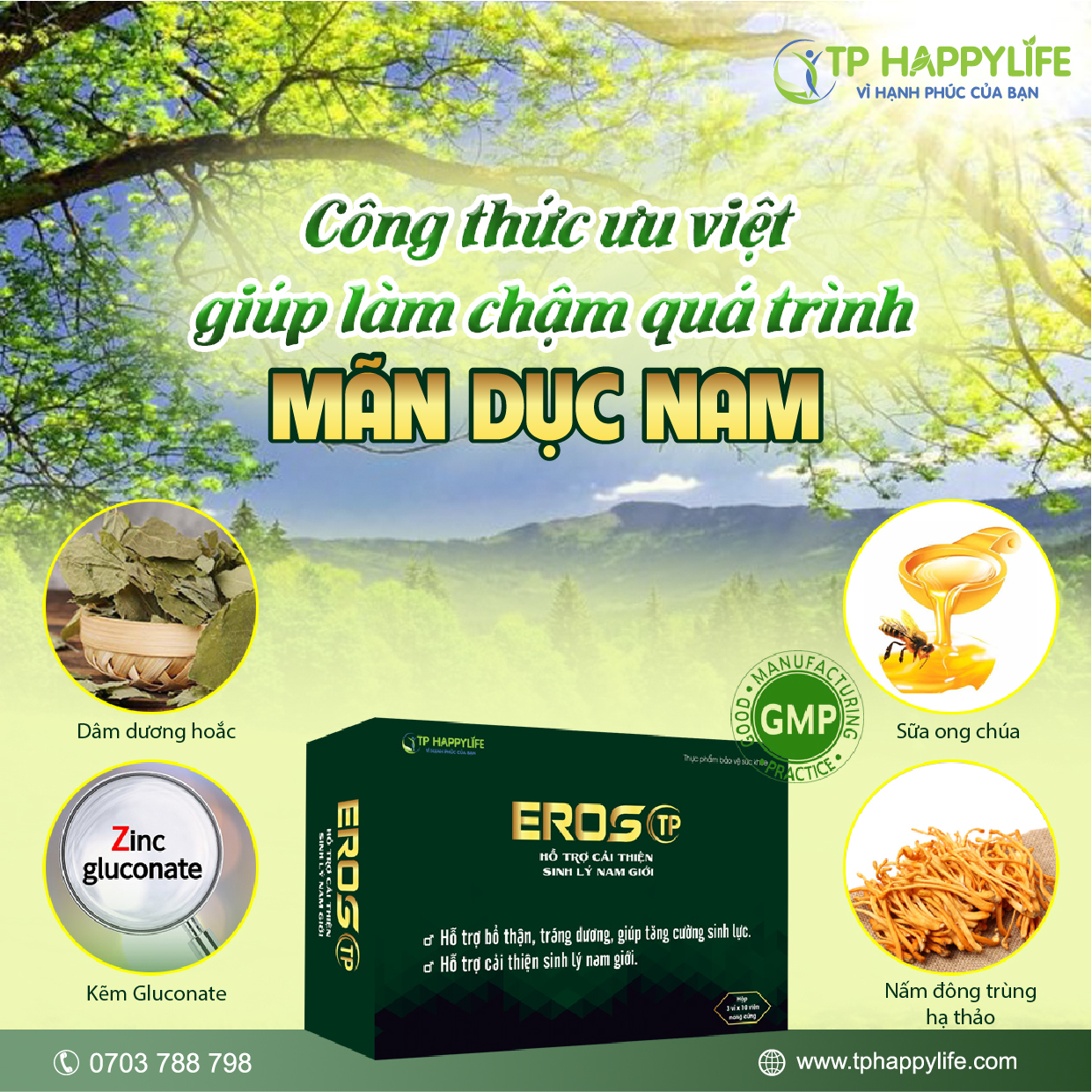 Công thức ưu việt giúp làm giảm quá trình mãn dục nam