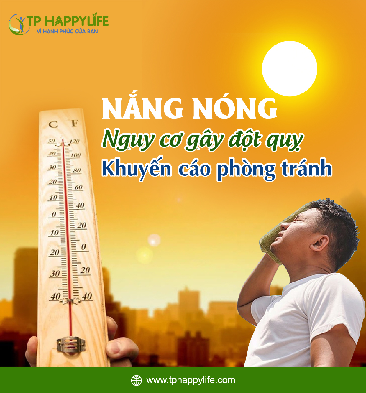 Khuyến cáo phòng tránh nắng nóng nguy cơ gây đột quỵ.