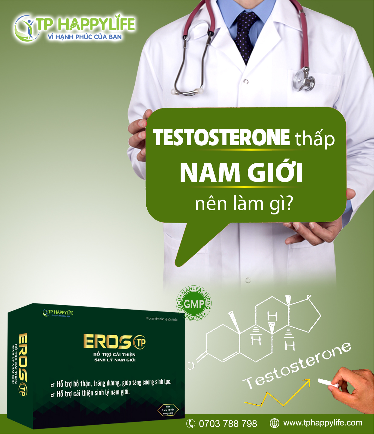 Testosterone thấp ở nam giới nên làm gì? 