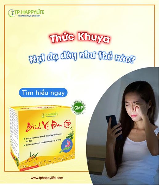 Thức đêm hại dạ dày như thế nào?