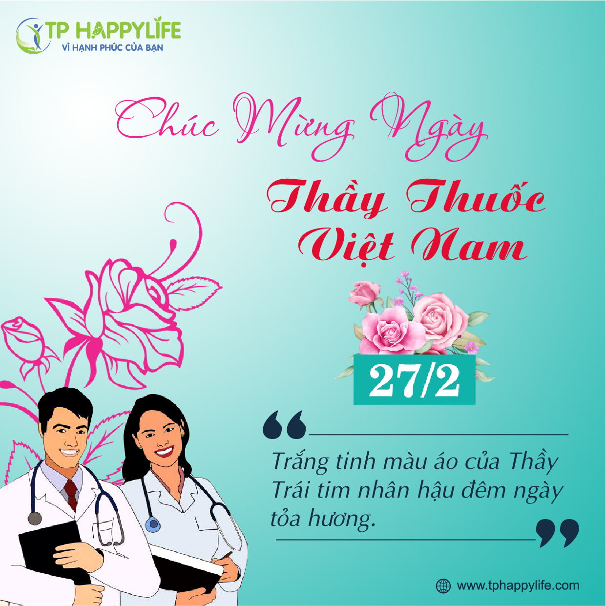 Chào mừng kỷ niệm 69 năm ngày thầy thuốc Việt Nam 27/2