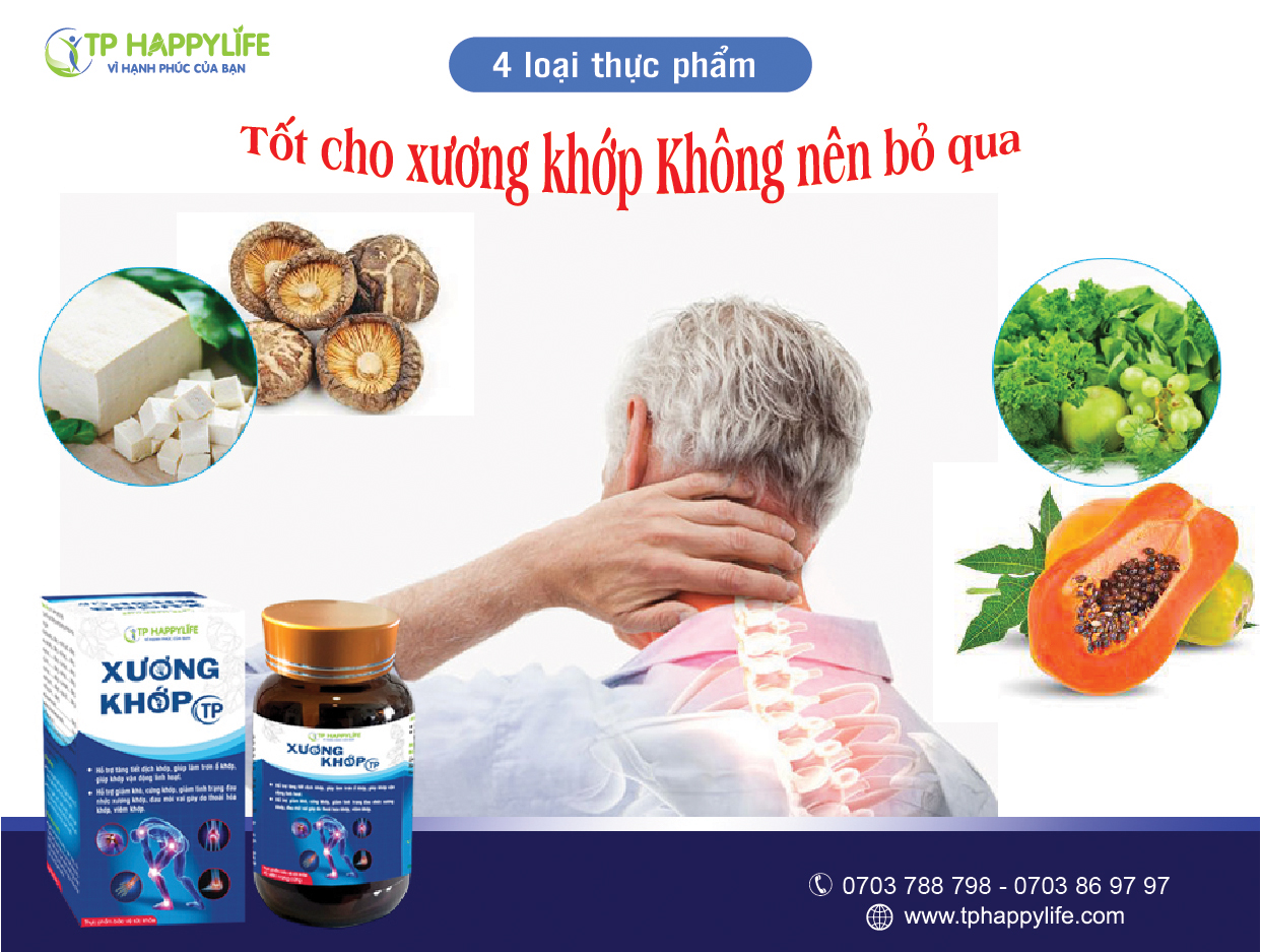 Top 4 loại thực phẩm rất tốt cho xương khớp.