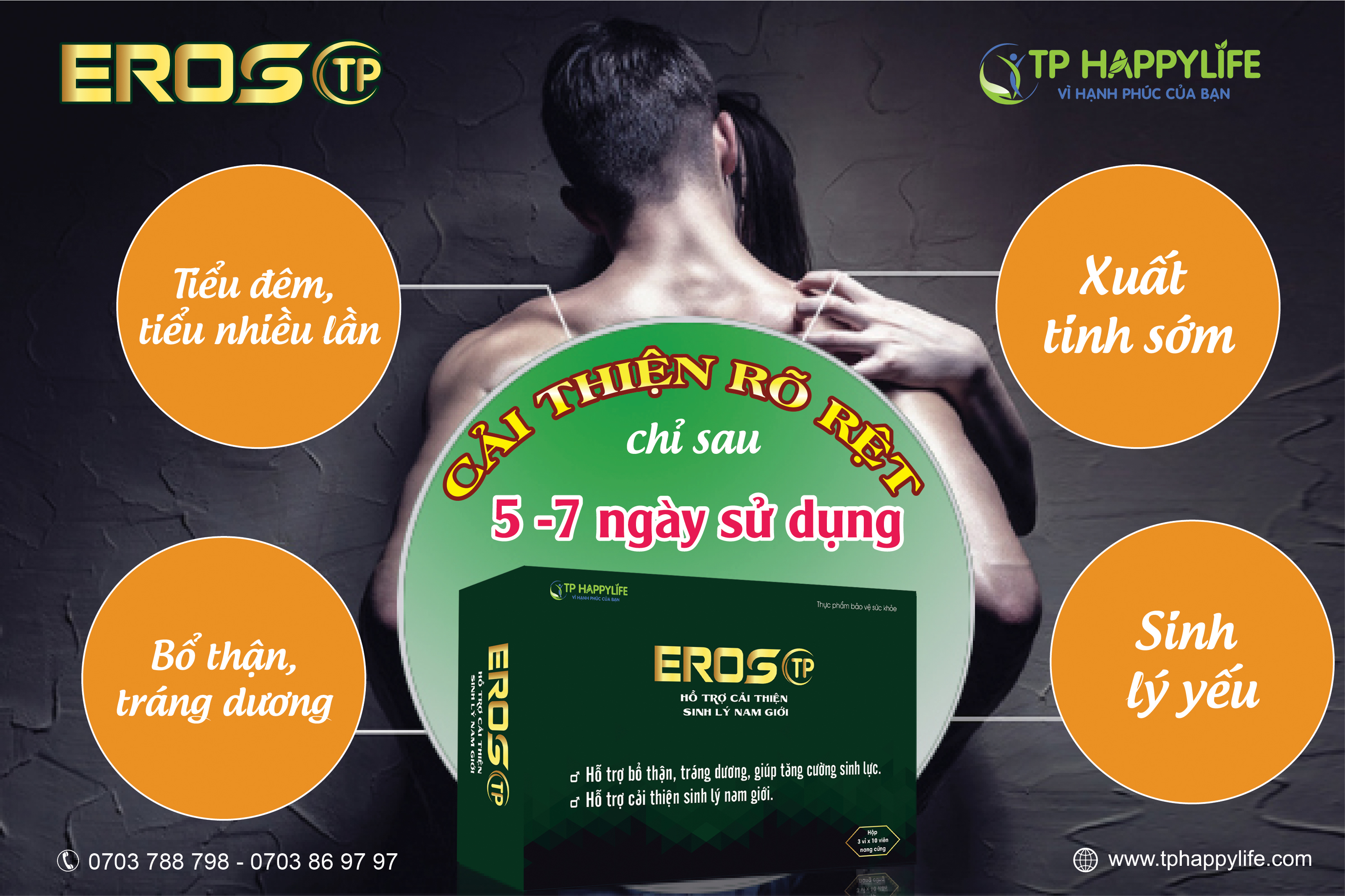 Eros TP – Hiệu quả rõ rệt chỉ sau 5-7 ngày sử dụng