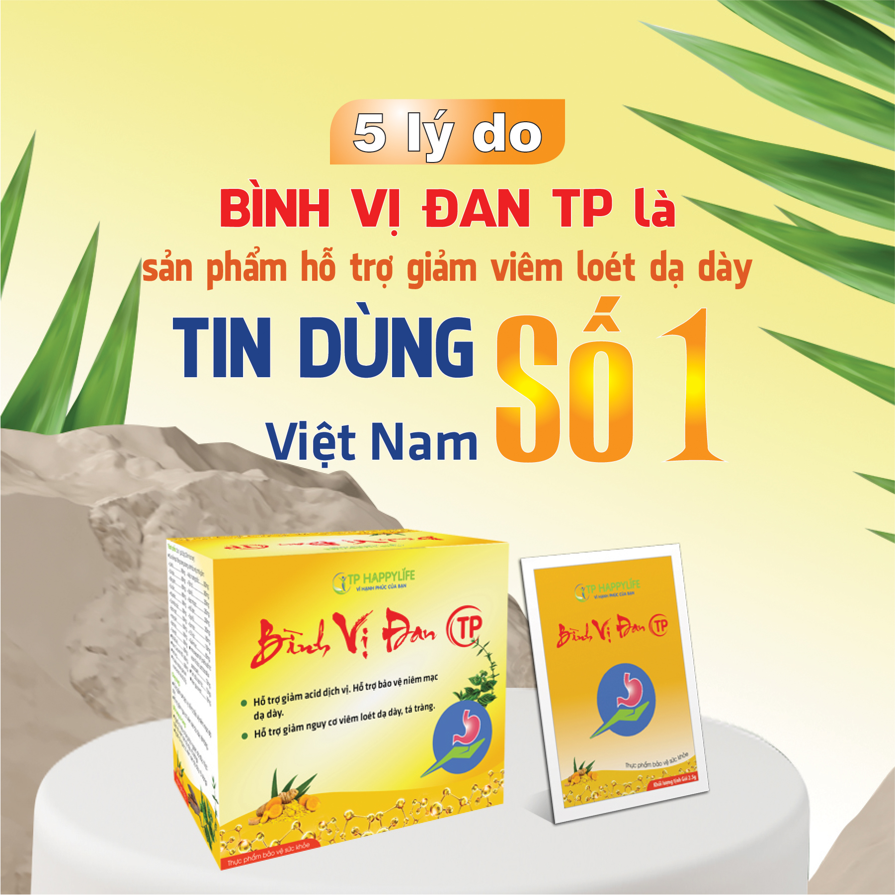 5 lý do Bình Vị Đan TP là sản phẩm hỗ trợ giảm viêm loét dạ dày, tá tràng được tin dùng.