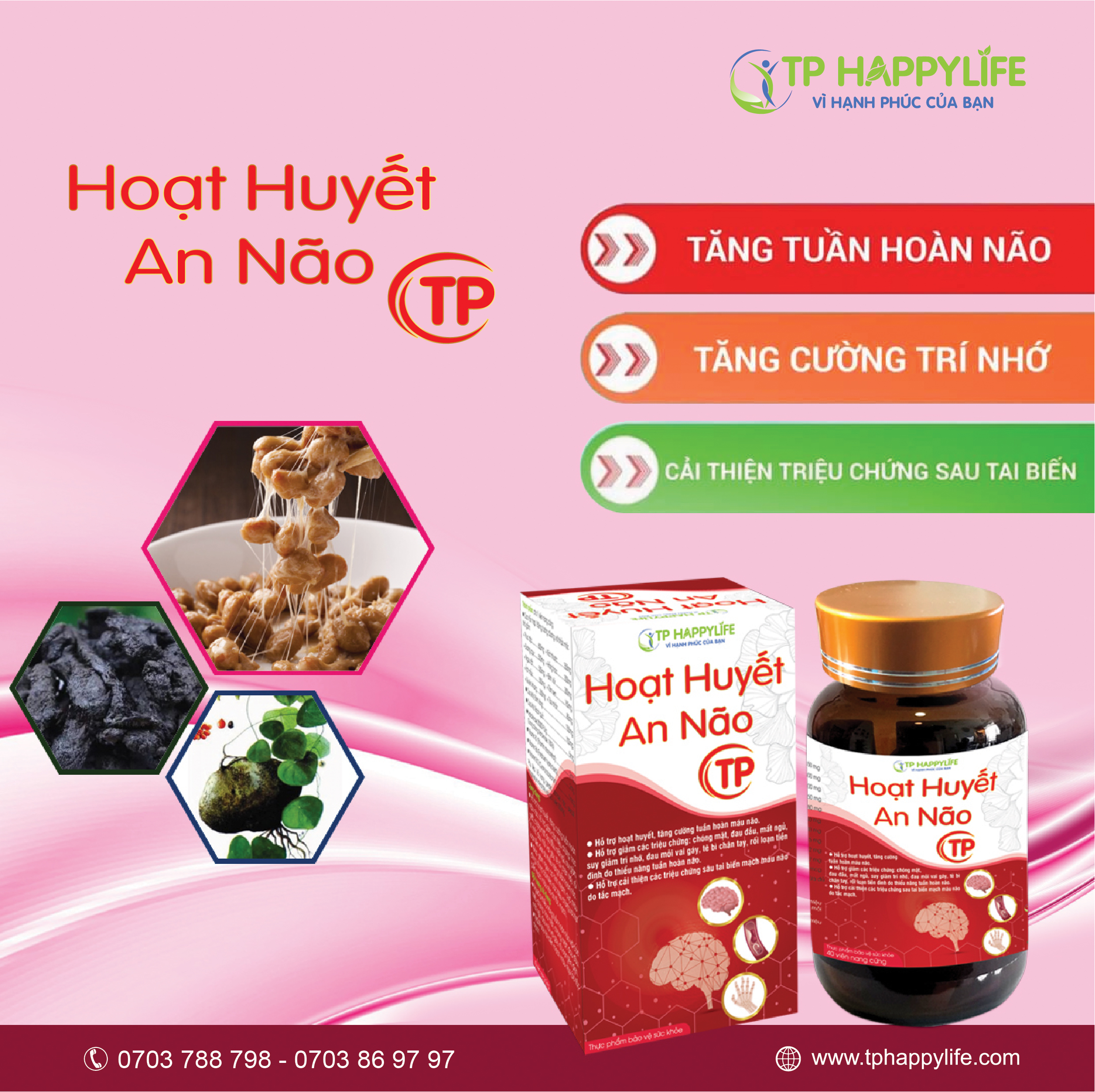 Hoạt Huyết An Não TP nâng cao khả năng hoạt động của não bộ