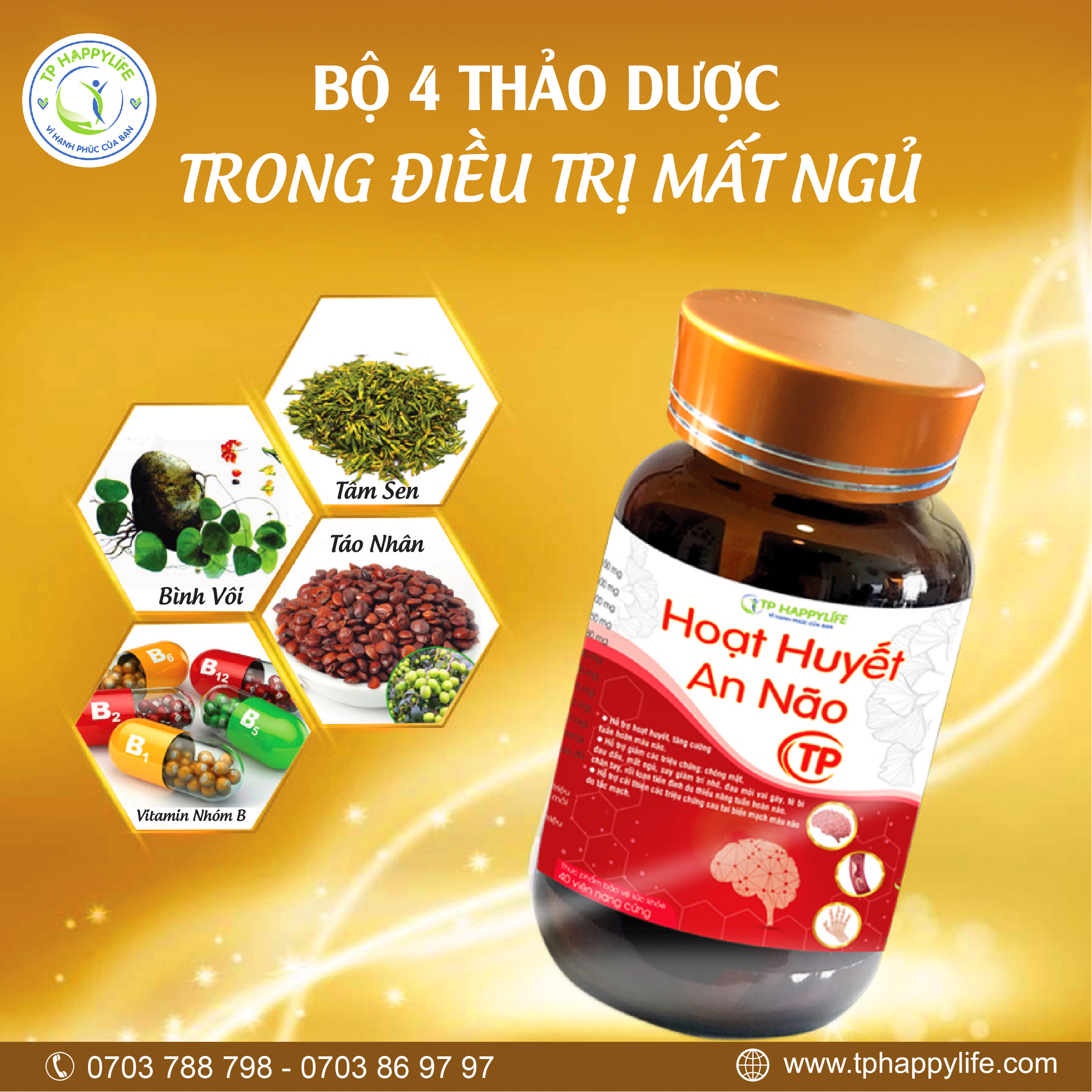 Hoạt Huyết An Não TP – Cho giấc ngủ ngon và sâu giấc chỉ sau 3 ngày sử dụng.