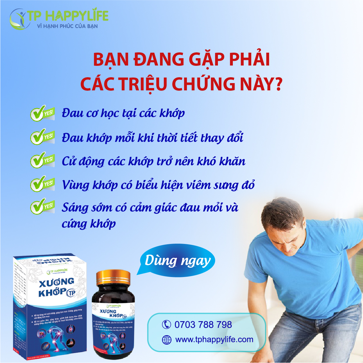 Hãy chọn Xương Khớp TP – Chăm sóc sức khỏe xương khớp toàn diện