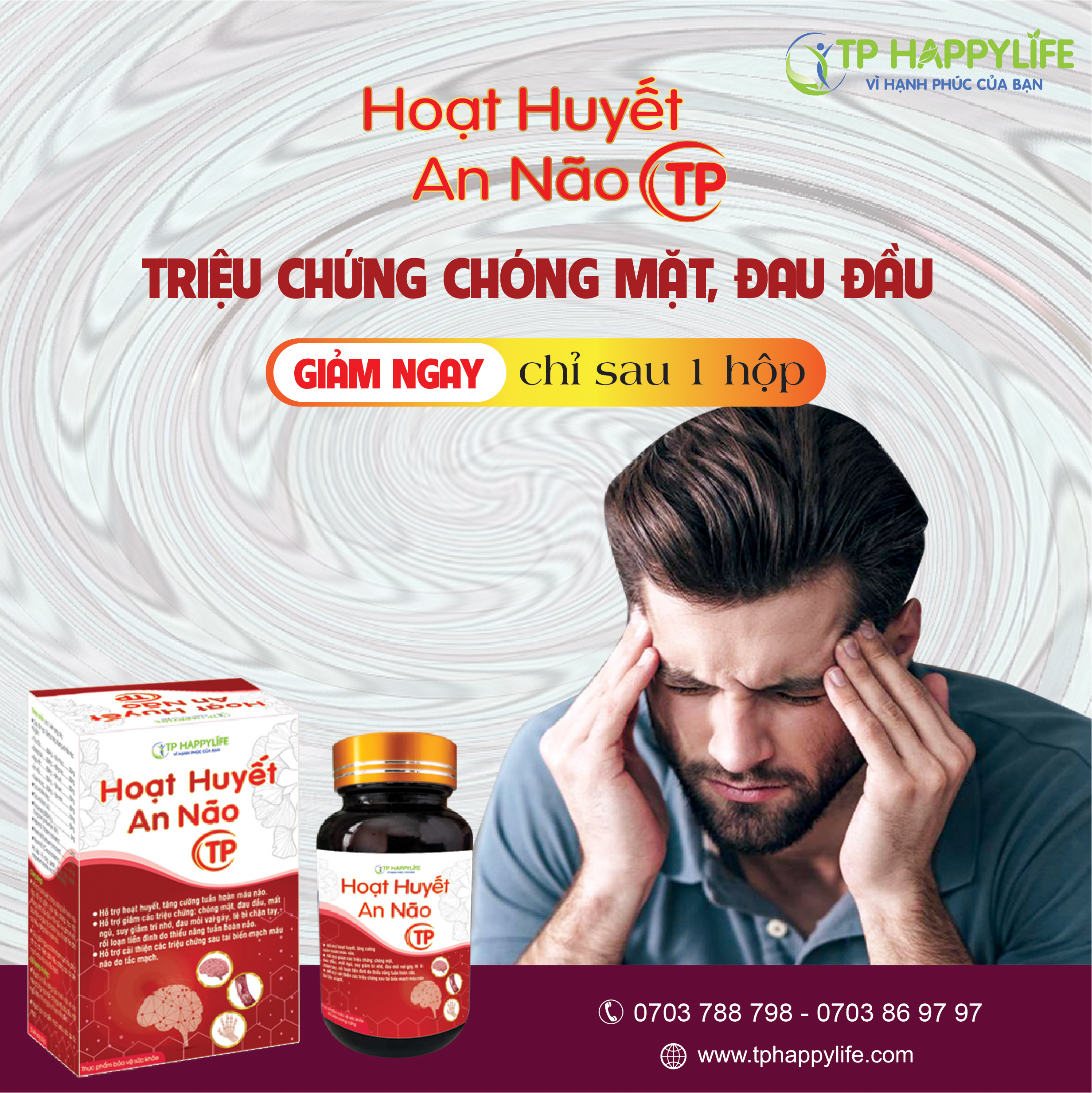 Triệu chứng đau đầu, chóng mặt – giảm ngay sau 1 hộp