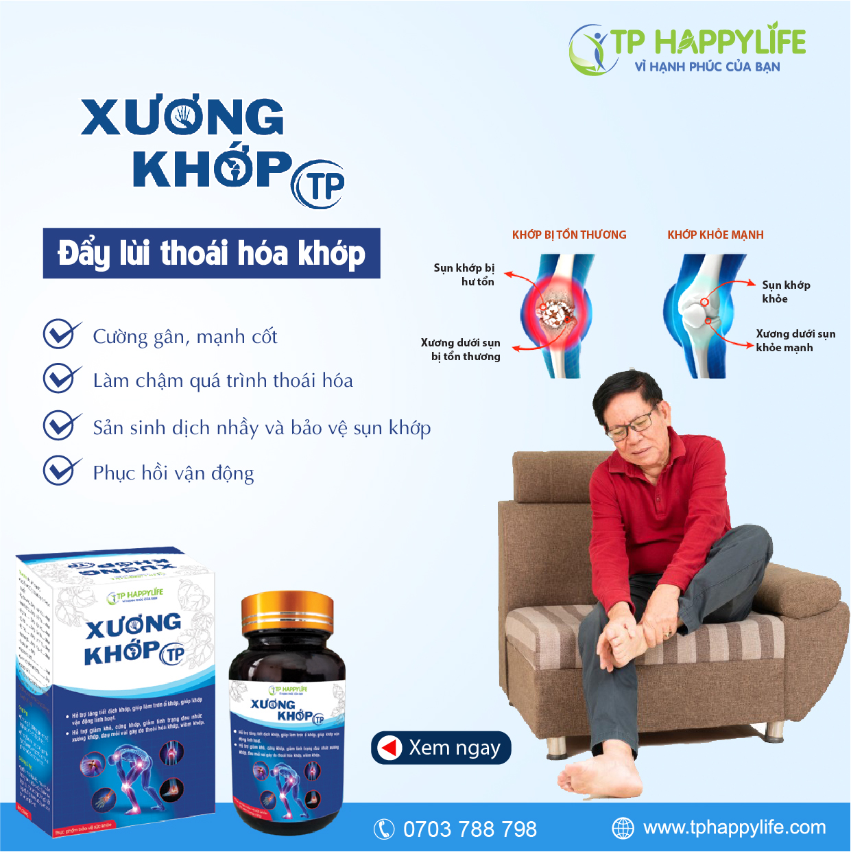 Xương Khớp TP - Giải pháp giúp bạn giải quyết những cơn đau xương khớp.