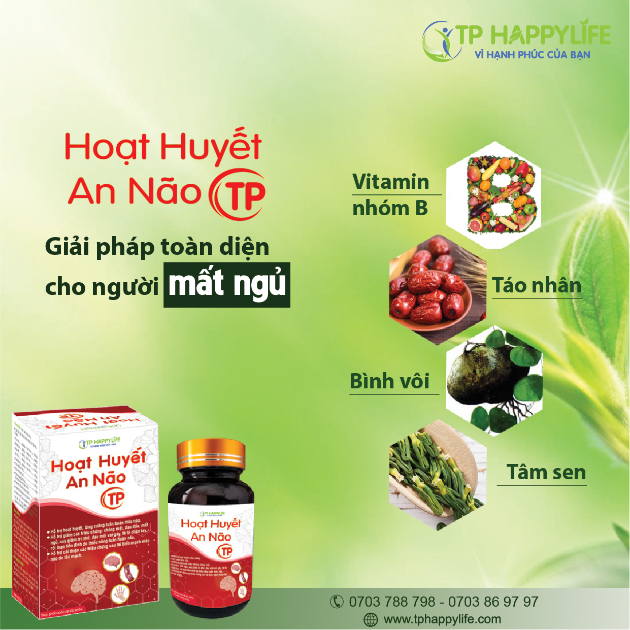 Hoạt Huyết An Não TP - Giải pháp toàn diện cho người MẤT NGỦ.