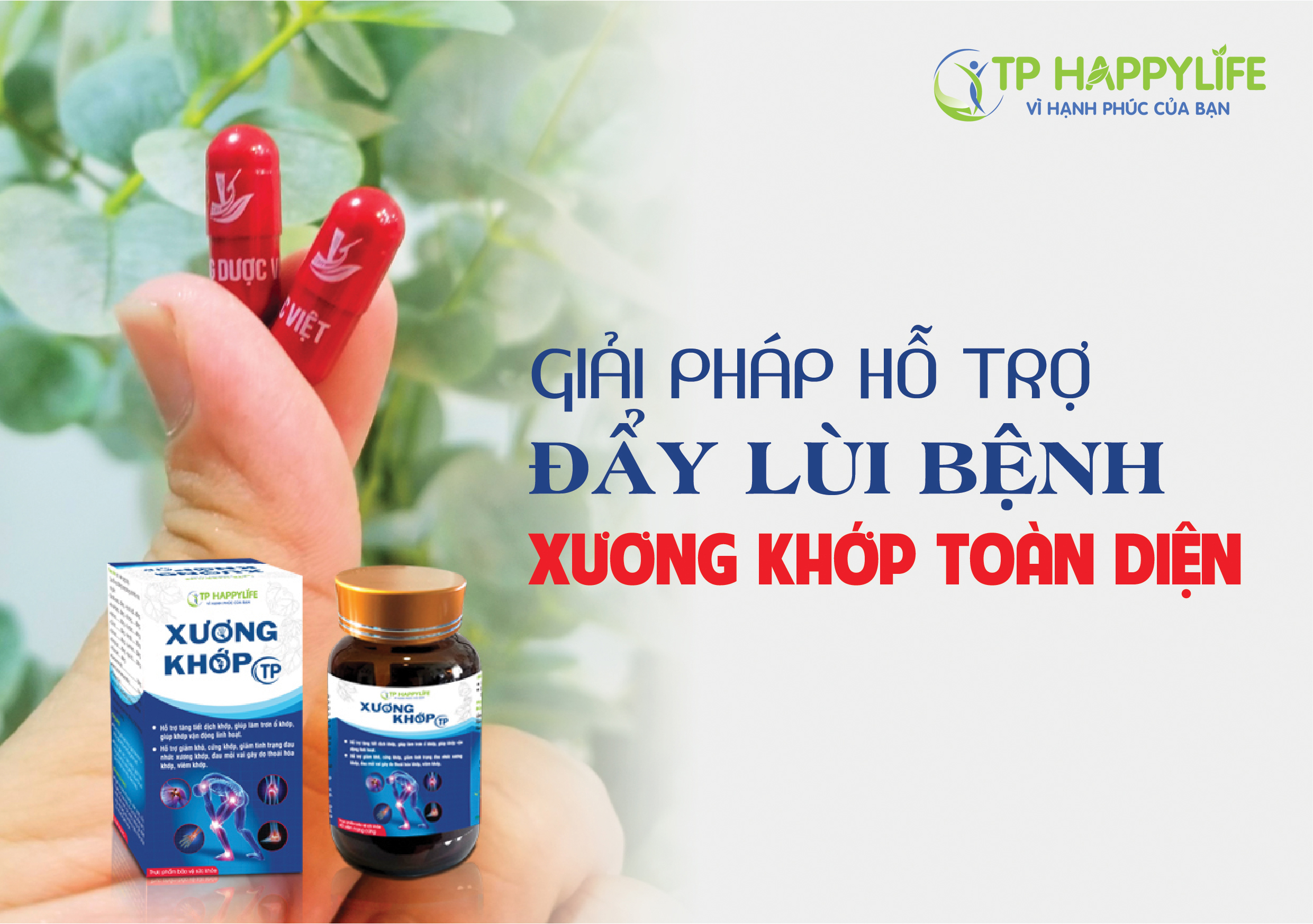 Xương khớp TP – Hỗ trợ điều trị những chứng bệnh đau xương khớp do bệnh lý hoặc do tuổi tác.