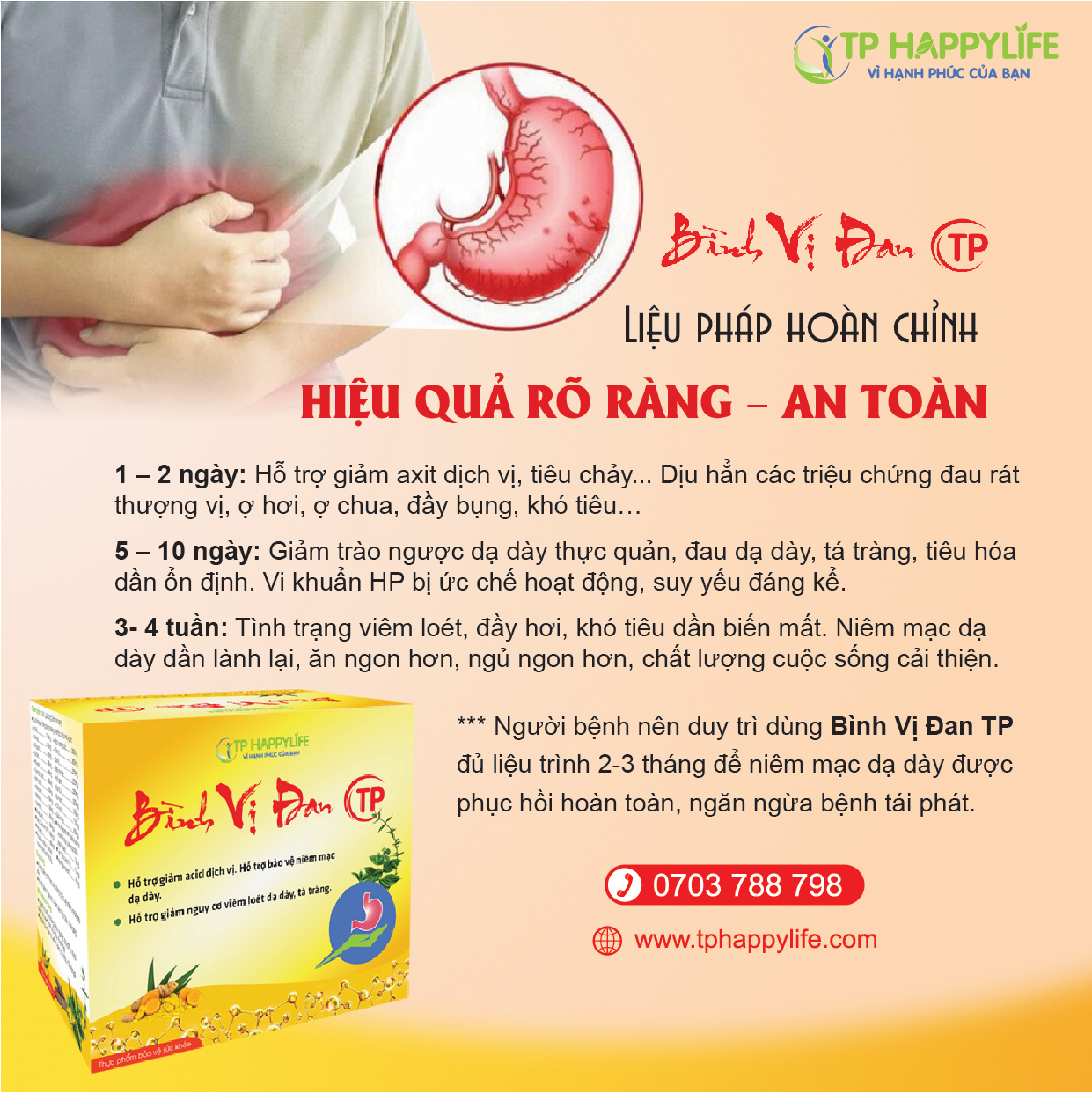 BÌNH VỊ ĐAN TP - LIỆU PHÁP HOÀN CHỈNH ĐẢM BẢO HIỆU QUẢ RÕ RÀNG, AN TOÀN.