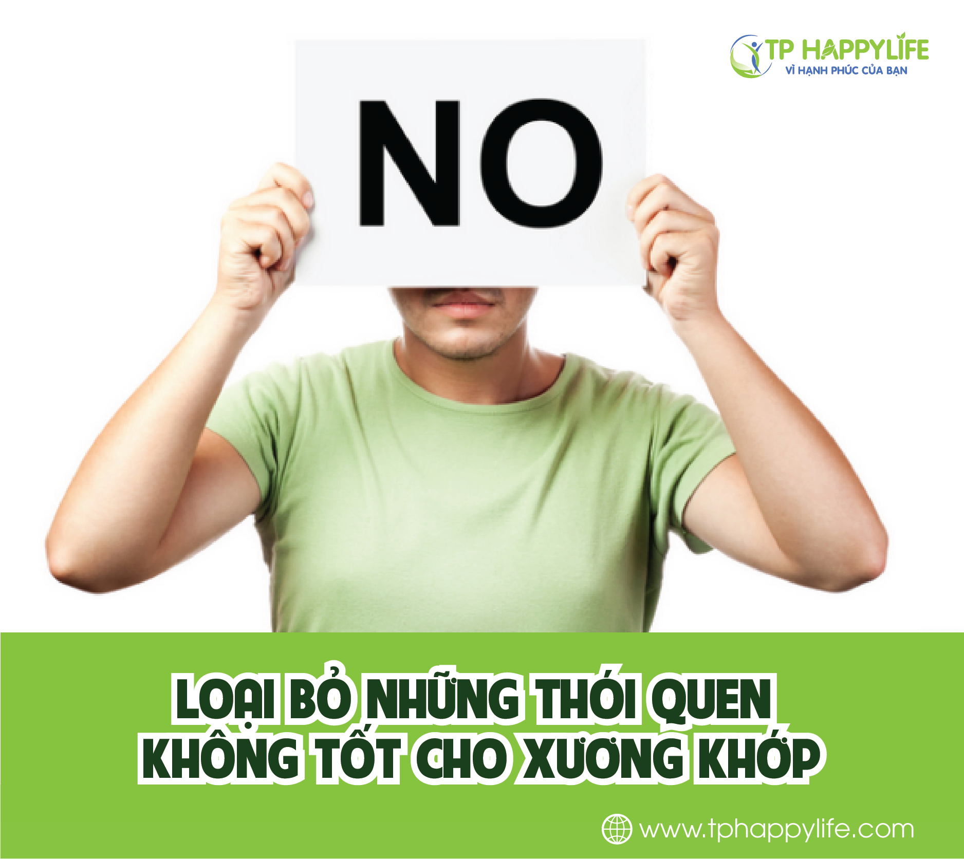 Loại bỏ những thói quen không tốt cho xương khớp.