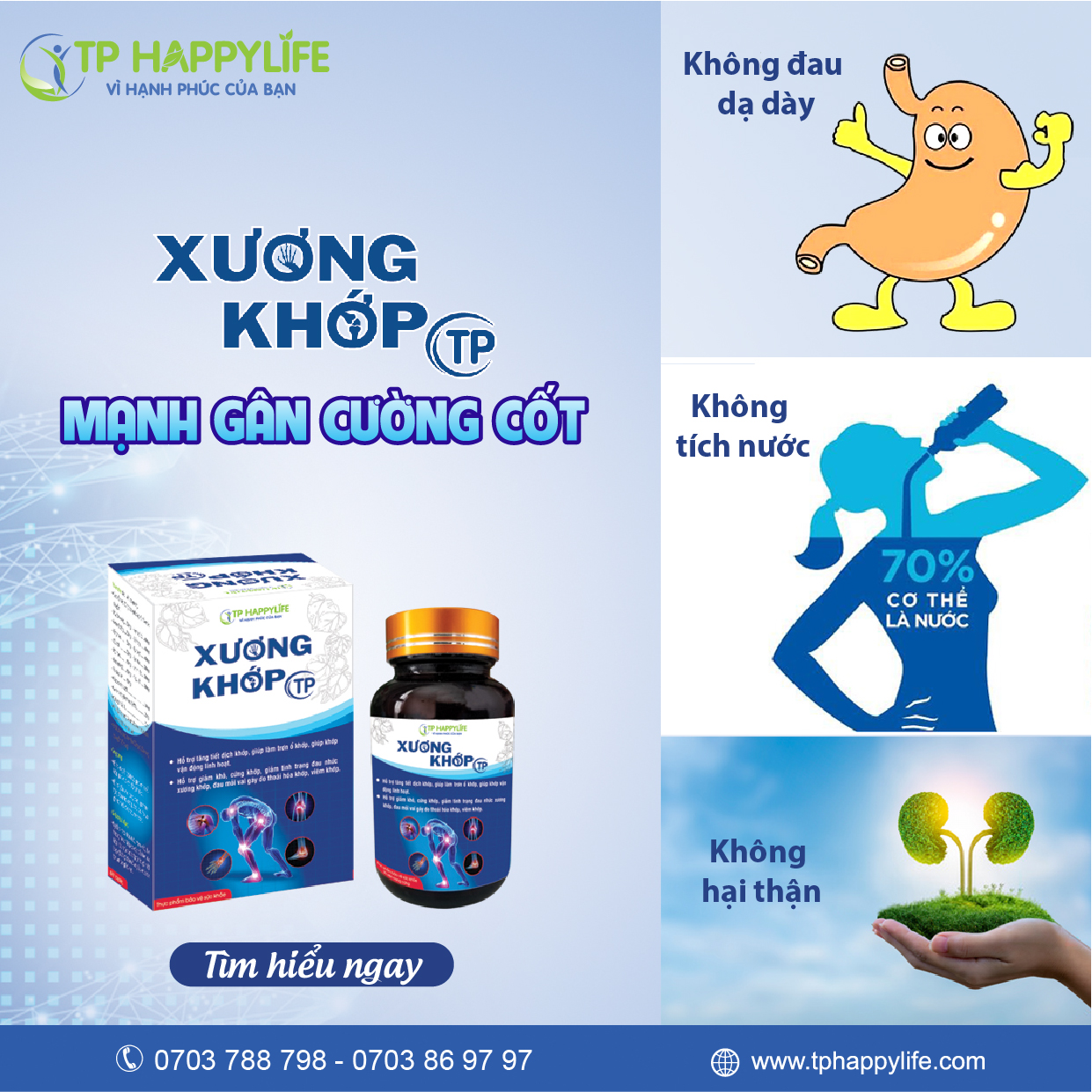 Ưu điểm vượt trội của Xương Khớp TP được người bệnh tin dùng.