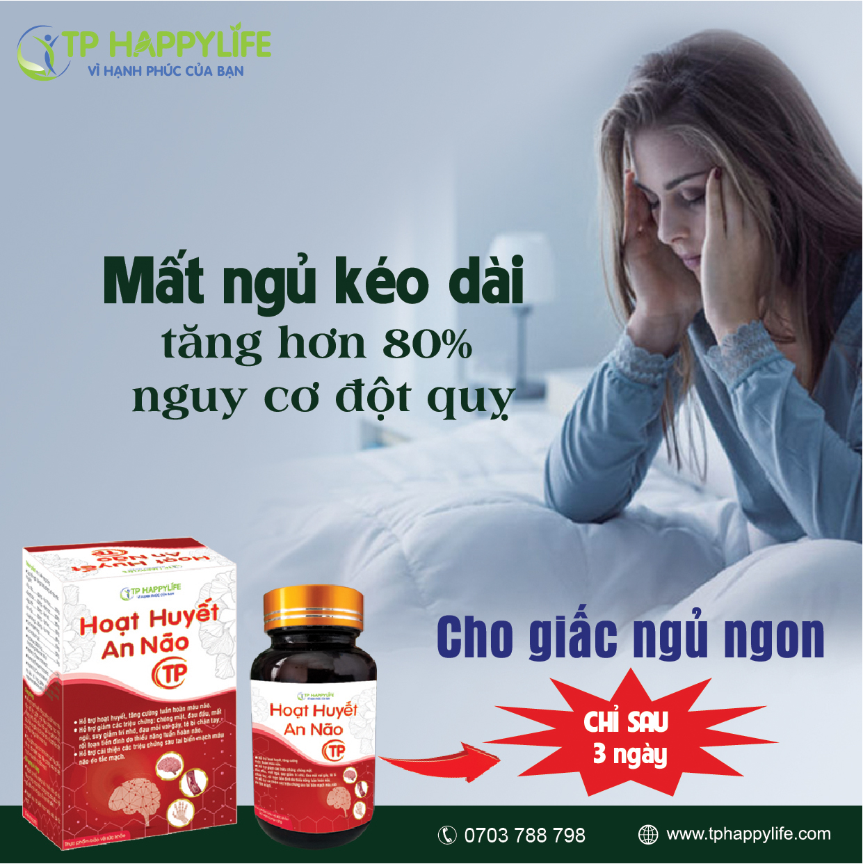 Ngủ ngon giấc chỉ sau 3 ngày bằng thảo dược tự nhiên.