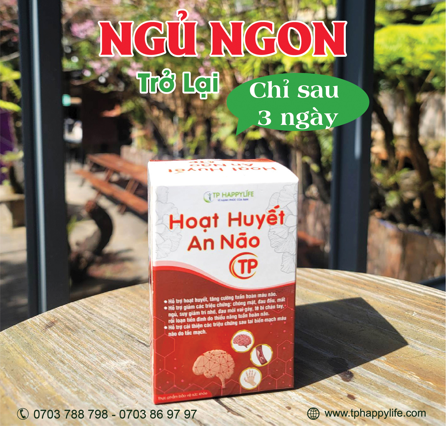 Hoạt Huyết An Não TP sẽ giúp bạn ngủ liền một giấc tới sáng.