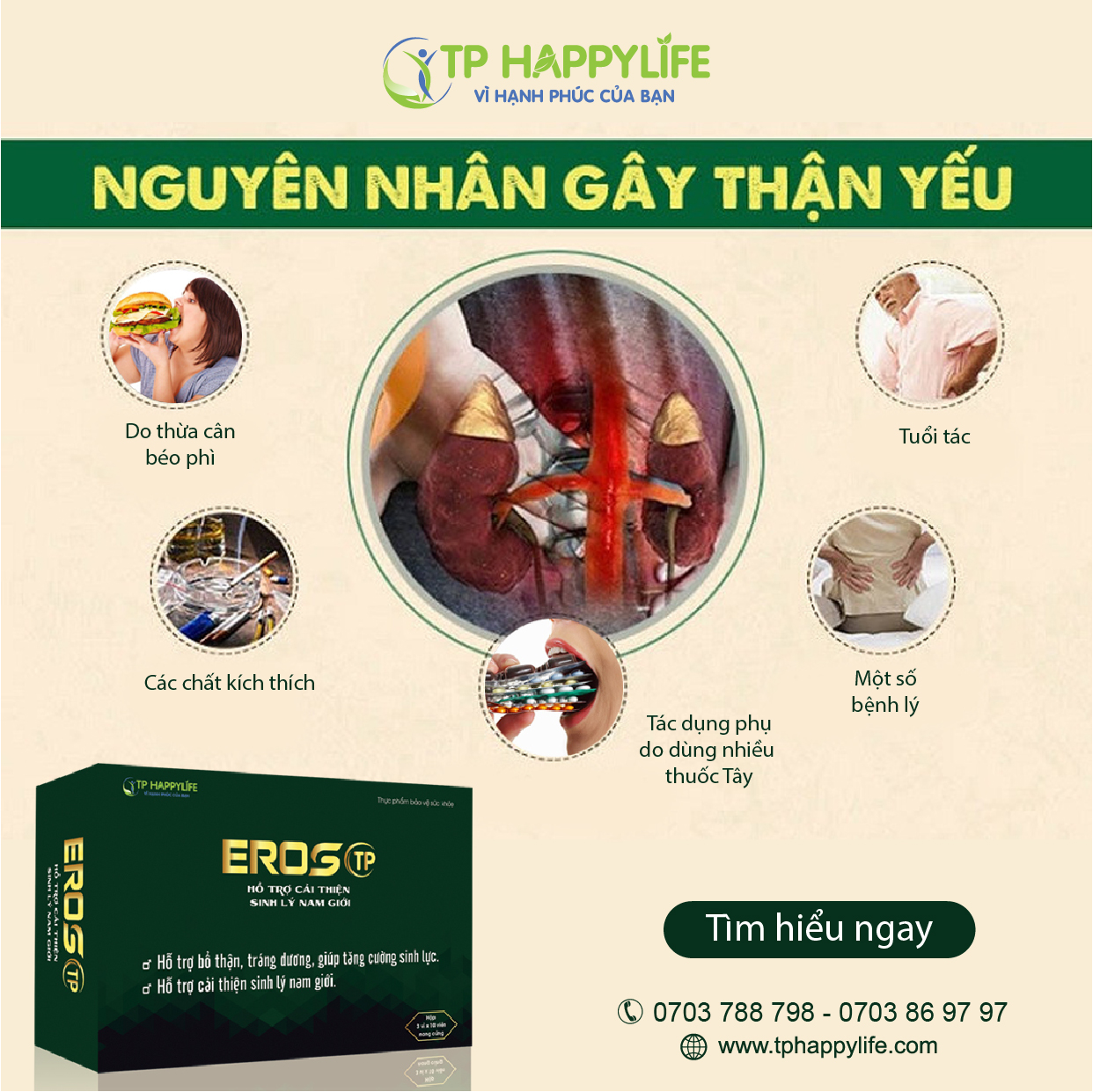 Nguyên nhân gây thận yếu