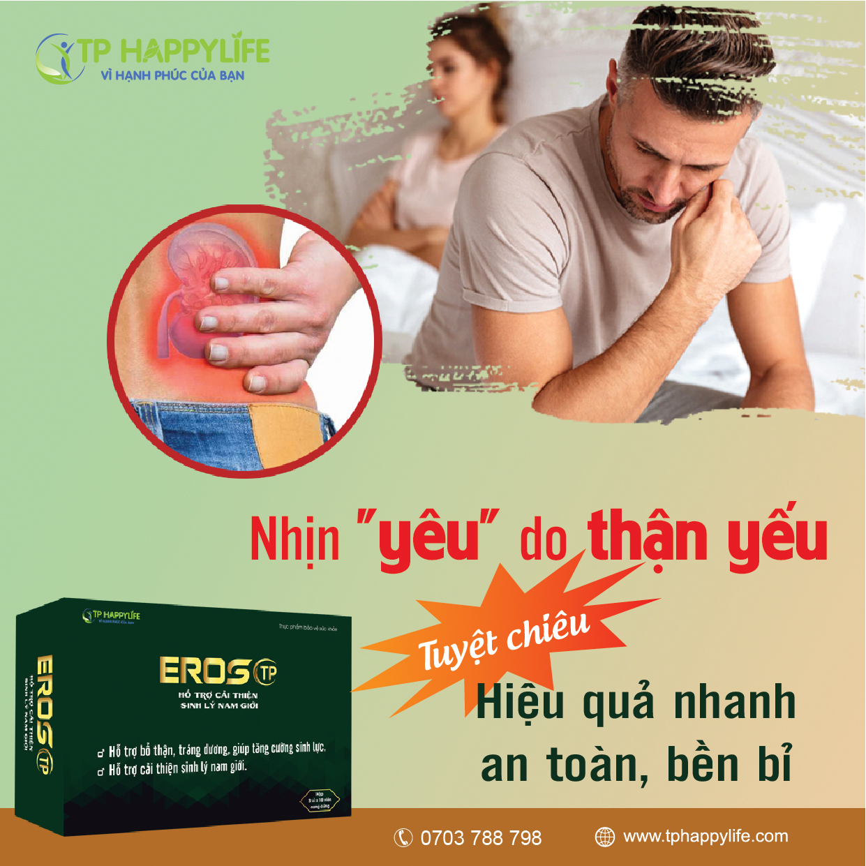 Tuyệt chiêu khắc phục nhịn “Yêu” do thận yếu.