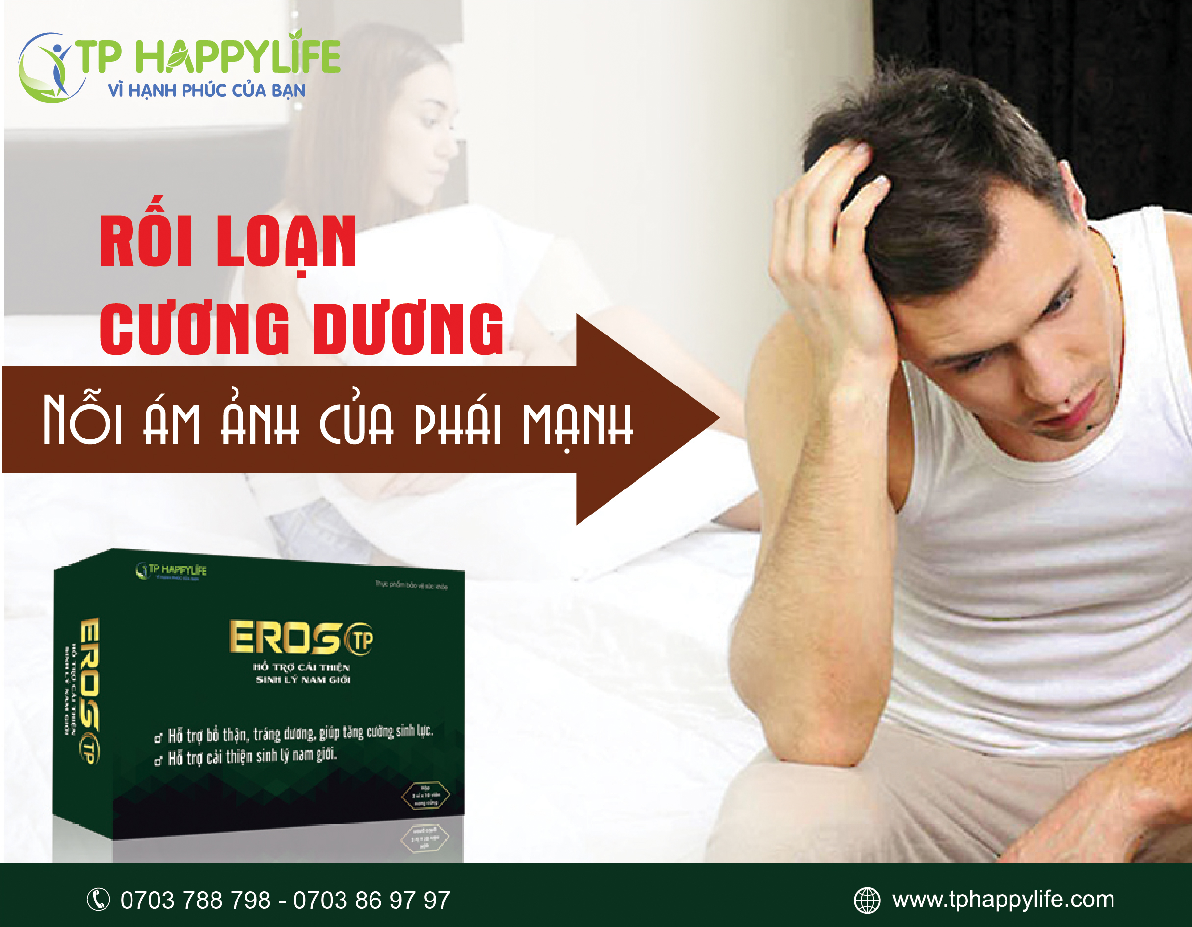 Rối loạn cương dương – Dễ vô sinh hiếm muộn.