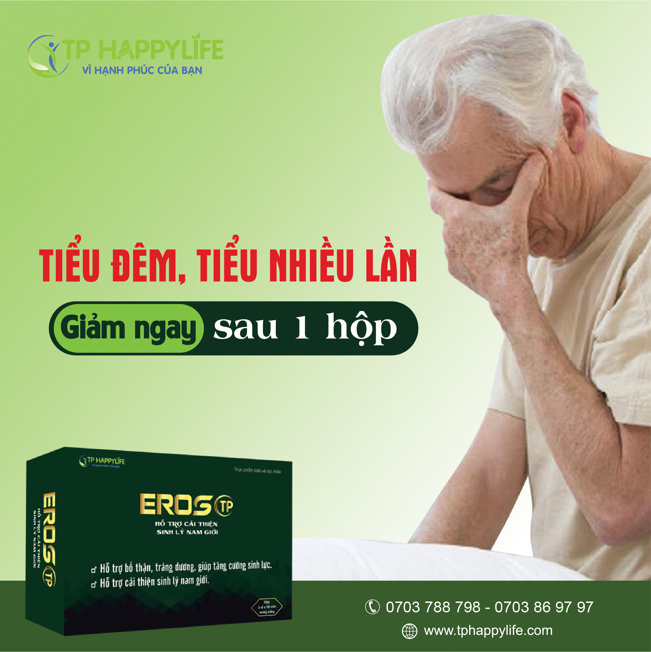 Tiểu đêm, tiểu nhiều lần, giảm ngay sau 1 hộp.