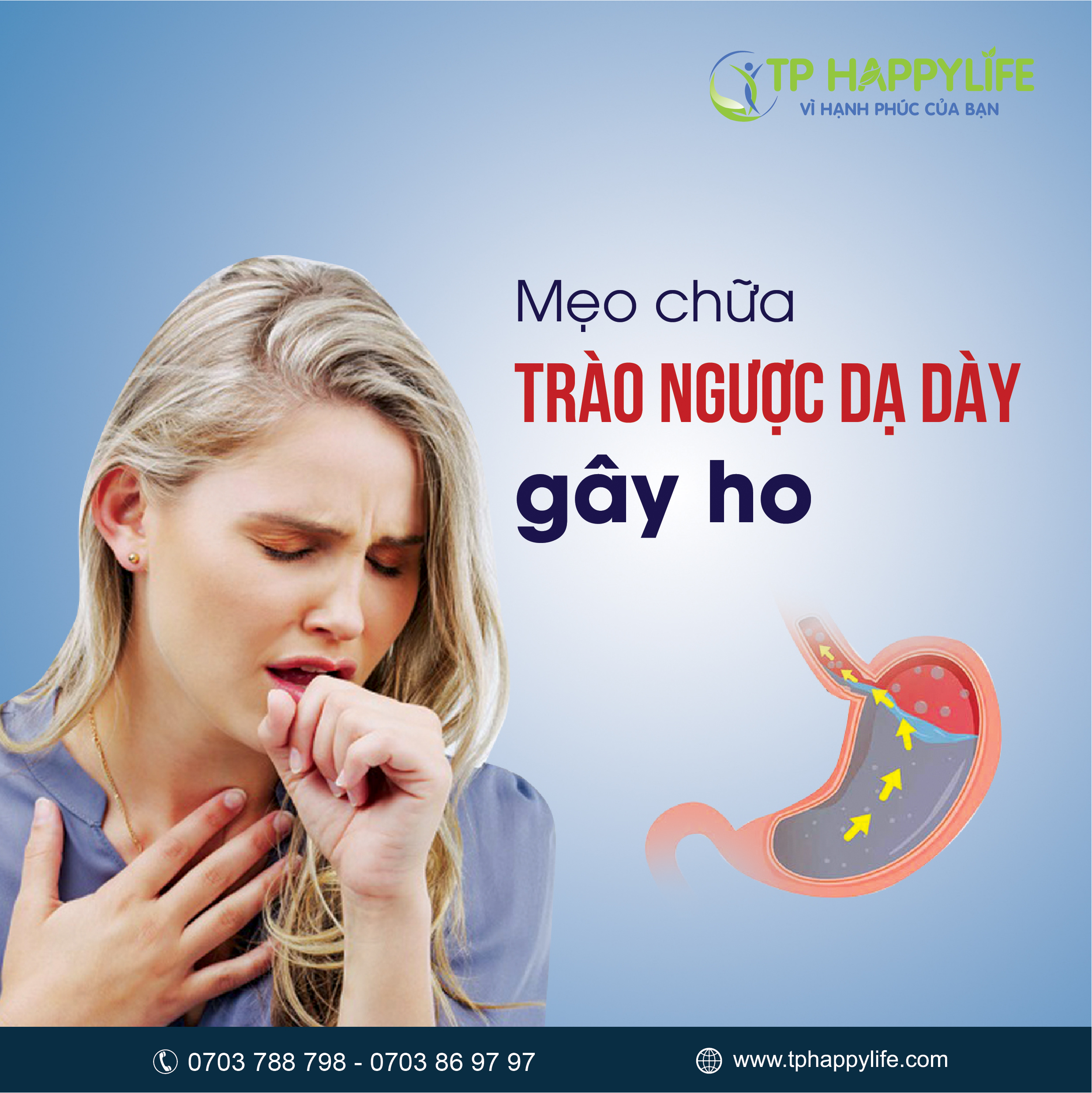 Mẹo chữa trào ngược dạ dày gây ho