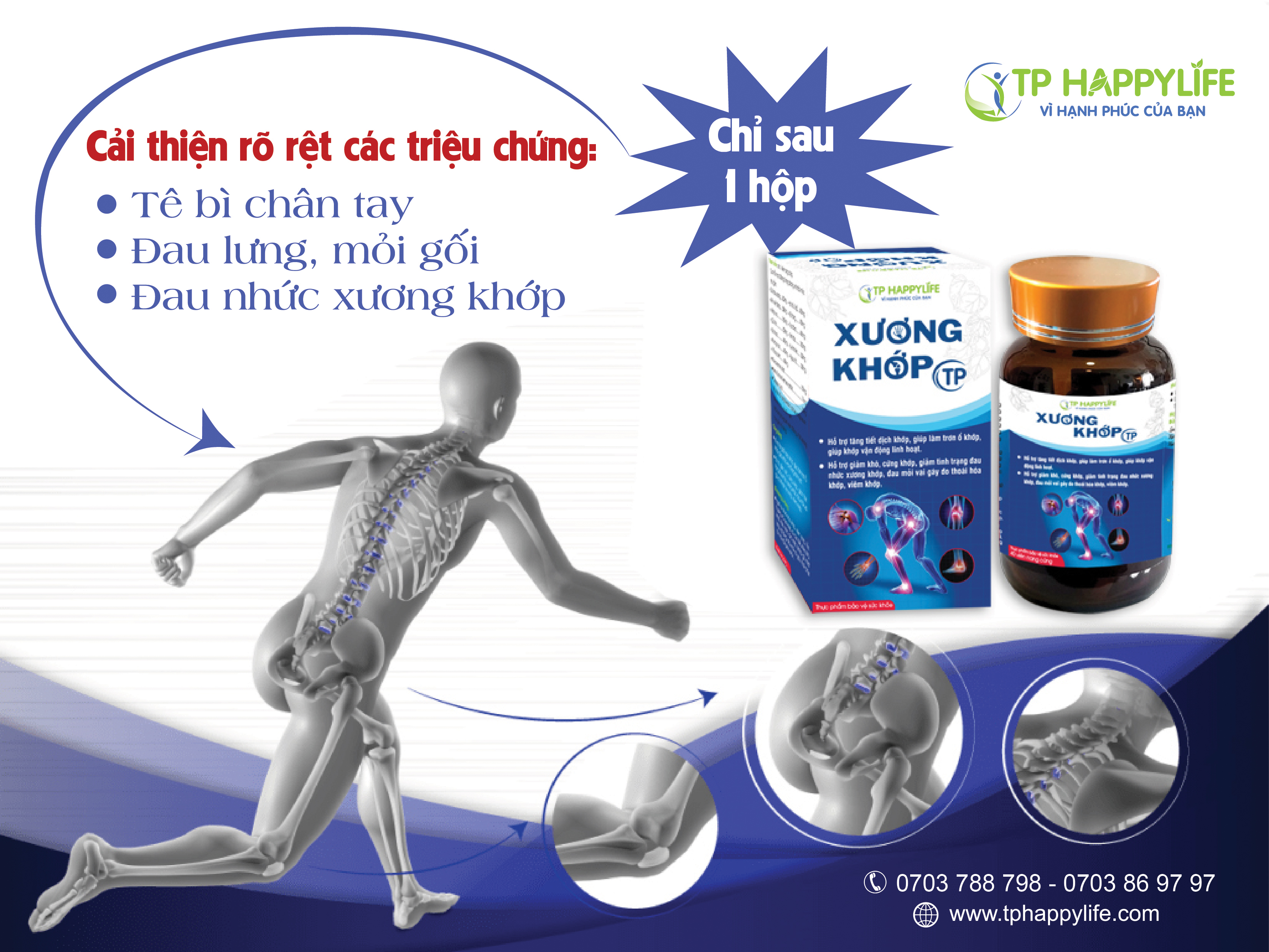 Xương Khớp TP – Hiệu quả rõ rệt chỉ sau sử dụng 1 hộp